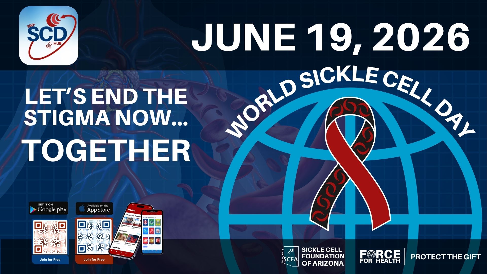 World Sickle Cell Day, June 19, 2026 — Let us end the stigma now, together.