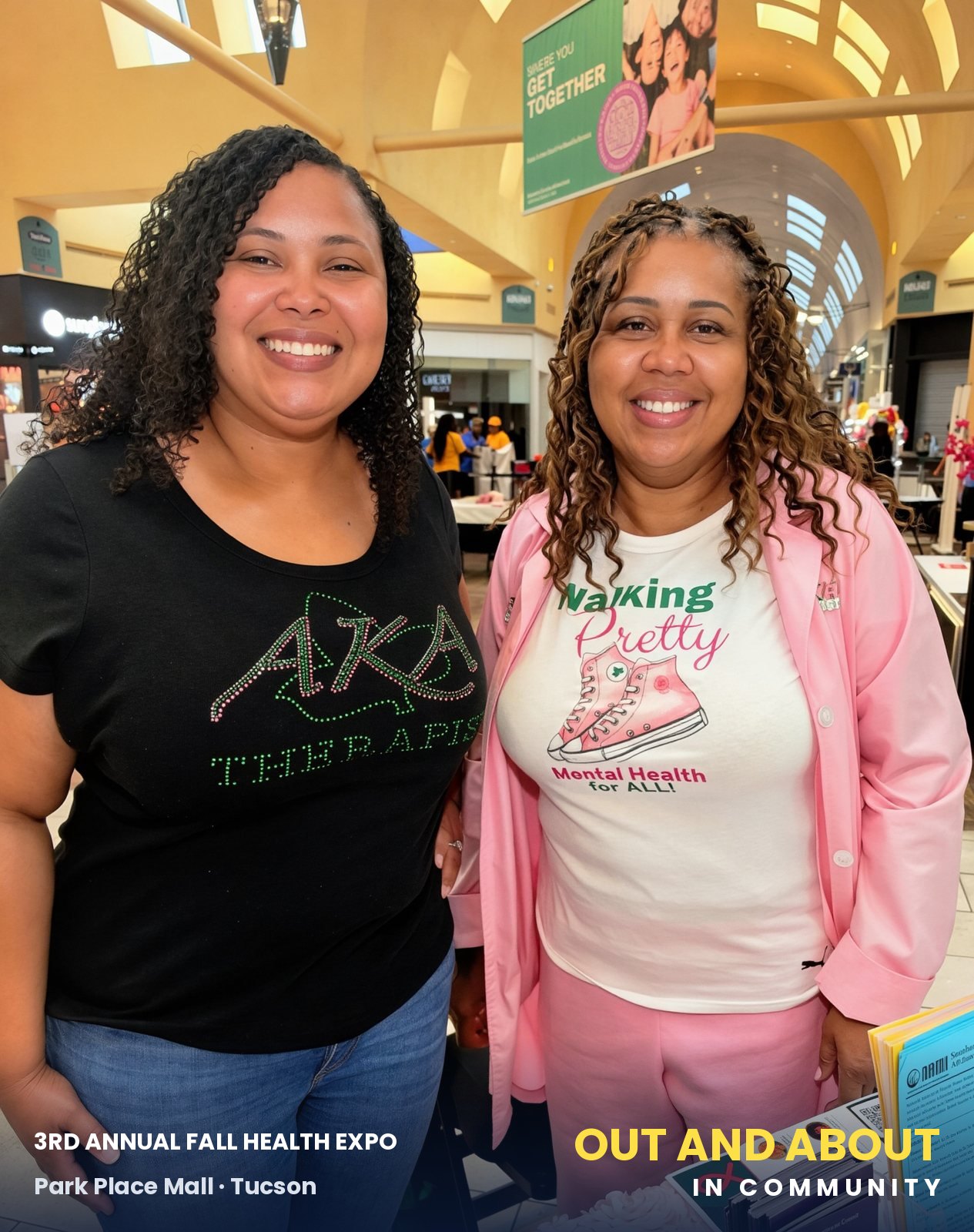 Mental health for ALL: two advocates at their wellbeing table.